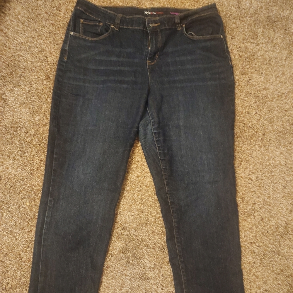Dark Wash Style and Co Boyfriend Jeans (Size 14) (only worn 3 times)
